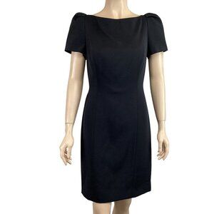 Robert Rodriguez Black‎ Dress Size 6 With Lace Back & Bow Details Short Sleeves